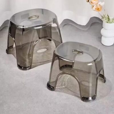 Transparent Acrylic Small Stool – Creative Low Shoe Bench for Bathroom & Living Room Furniture