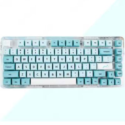 USLION 126-Key Ice Mountain XDA Profile PBT Keycaps – Custom Gradient Artisan Keycaps for Mechanical Keyboard.