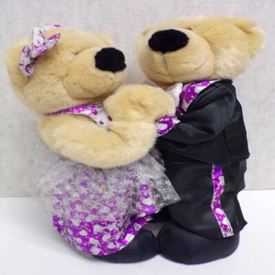 Vintage Singing & Dancing Bride & Groom Married Bears 13" 051523WT