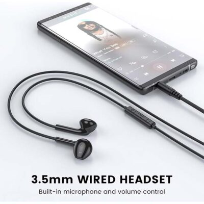 Wired Headphones with Microphone- Noise Cancelling In-Ear Earphones HiFi Stereo Powerful Bass Crystal Clear Audio 3.5mm Earbuds