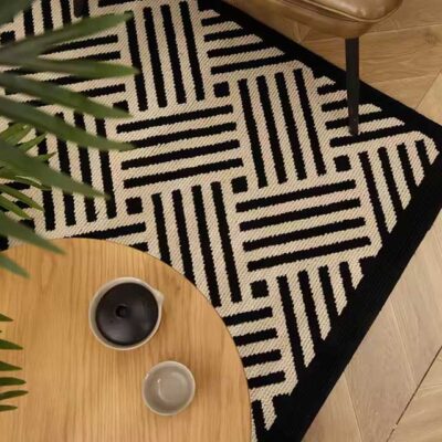 Modern Retro Grid Carpet - High-Grade Outdoor Runway Mat for Corridor, Front Door, Bedroom, and Kitchen Entrance