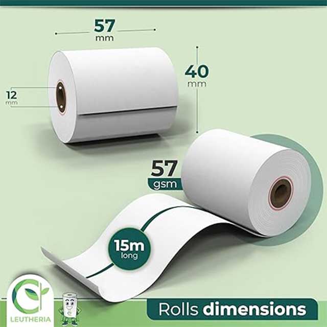 100 Rolls Thermal Paper for Blue Cards