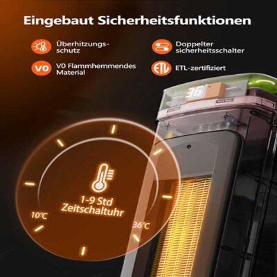 2000W ECO Ceramic Electric Radiator Heater with PTC – Efficient Additional Home & Office Heating Solution