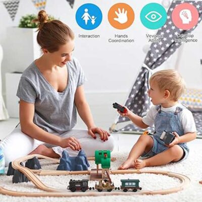 3 Pcs Magnetic Retro Battery Operated Train Toy Set