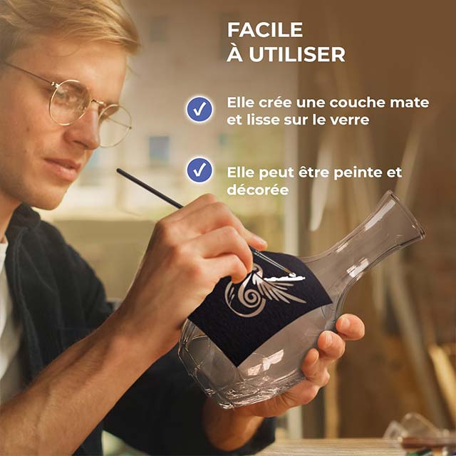7 Artists Etchall Glass Depolir Creme 50ml – Premium Glass Depolishing, Defrosting Cream & Paste for Crystal Clear Surfaces