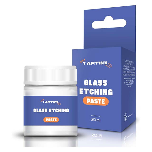 7 Artists Etchall Glass Depolir Creme 50ml – Premium Glass Depolishing, Defrosting Cream & Paste for Crystal Clear Surfaces
