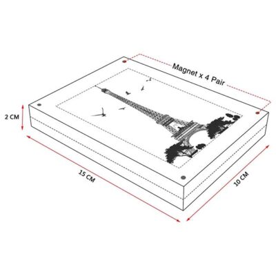 AMEITECH Clear Acrylic Picture Frames 10x15cm (4x6 Inch) – Double-Sided Frameless Magnetic Photo Block Set for Desktop Displays