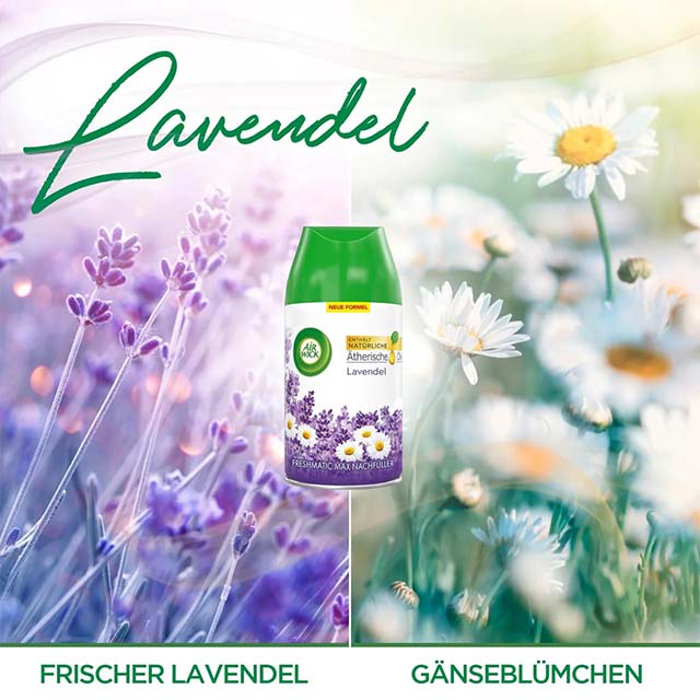 AirWick Freshmatic Lavender Refill 250 ml – Premium Long-Lasting Air Freshener for Home & Office