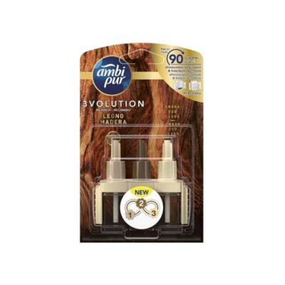 Ambi Pur 3Volution Madeira Wood Fragrance Refills for Electric Diffuser – Advanced Odour Eliminator Technology