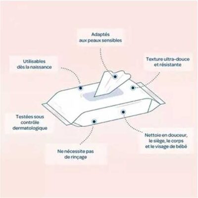 Biolane 10 Thick Wipes Case H2O – Ultra-Soft, Moisturizing & Eco-Friendly Cleansing Wipes for Sensitive Skin