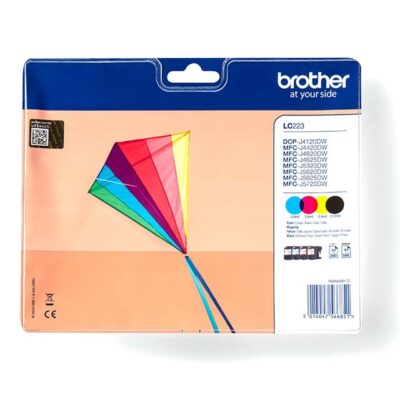 Brother MFC-J480DW LC223 Ink Cartridge Multipack – High-Yield Replacement Pack (Black, Cyan, Magenta, Yellow)