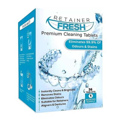 Denture Cleaning Tablets – 4 Month Supply (120 Tablets) by Retainer Fresh Cleanser | Ultimate Denture & Retainer Care