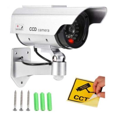 Dummy Security Bullet CCTV Camera – Realistic Fake Surveillance System with LED Light for Home & Business Indoor/Outdoor Security