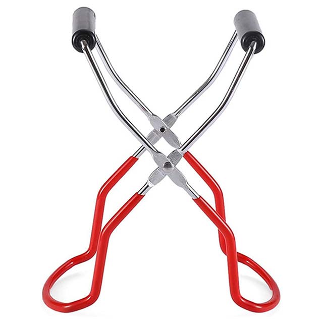 Easy Lift Stainless Steel Jar Tongs – Safe Handle, Non-Slip Clamp for Jars, Premium Canning Supplies for Home, Kitchen, Restaurant & Camping