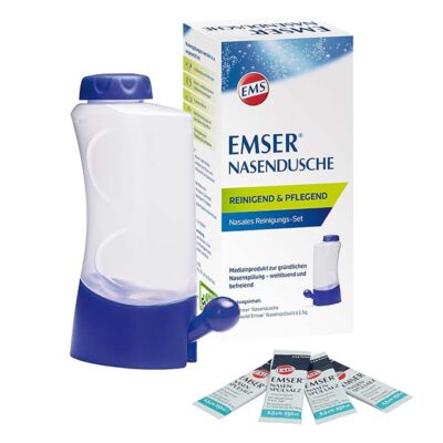 Emser Nasal Shower – Nasal Rinse Salt for Cold & Allergy Relief | 4 x 2.5g Sachets for Optimal Nasal Care and Hygiene