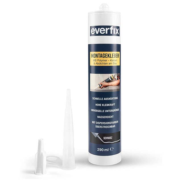 Everfix 290ml Ultra-Strong Assembly Glue – Heavy-Duty Interior & Exterior Construction Adhesive for Metal, Wood, Tiles, Sealing & Bonding