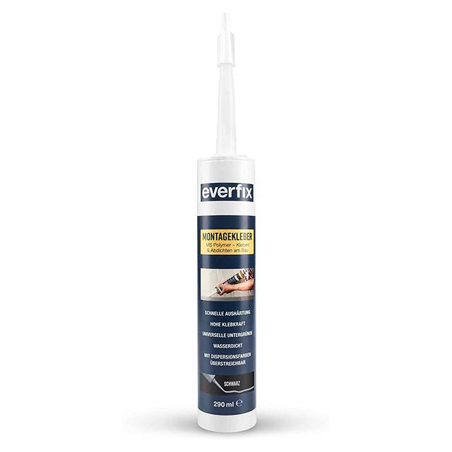 Everfix 290ml Ultra-Strong Assembly Glue – Heavy-Duty Interior & Exterior Construction Adhesive for Metal, Wood, Tiles, Sealing & Bonding
