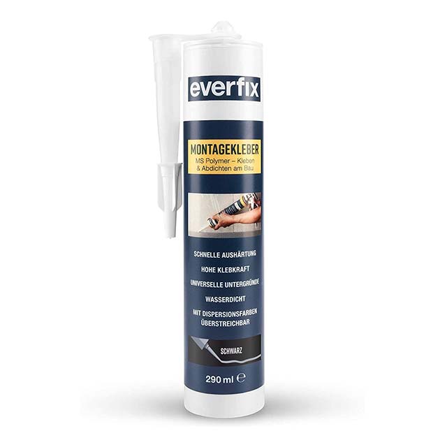 Everfix 290ml Ultra-Strong Assembly Glue – Heavy-Duty Interior & Exterior Construction Adhesive for Metal, Wood, Tiles, Sealing & Bonding