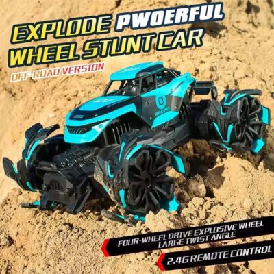 Explosive Wheel RC Car 1:12 – High Speed 2.4G 4WD Off-Road Stunt & Climbing Remote Control Vehicle Toy for Boys & Kids