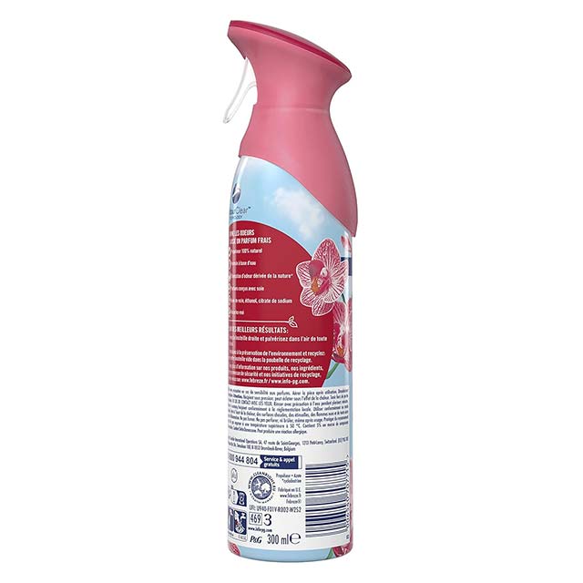 Febreze Thai Orchid Air Freshener Aerosol – 6 Pack (300ml Each) – 2X Longer Lasting Odor Eliminator with a Pleasant, Light Fresh Scent