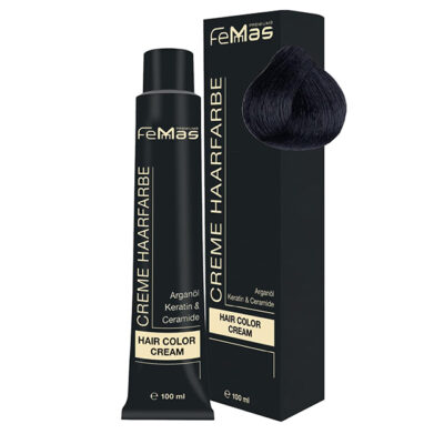 FemMas Professional Cream Hair Colour – Permanent Tint with Argan Oil, Keratin & Ceramides for Radiant, Long-Lasting Results