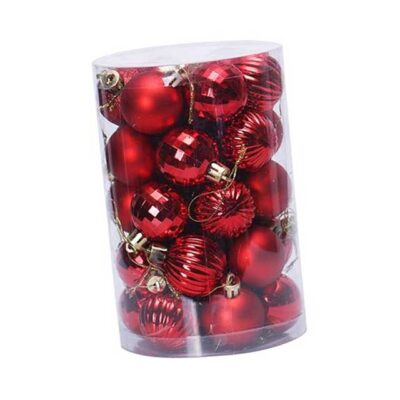 Festive Red Christmas Balls