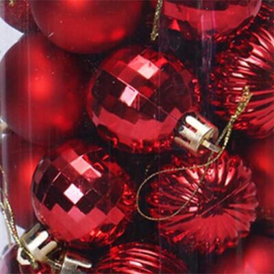 Festive Red Christmas Balls