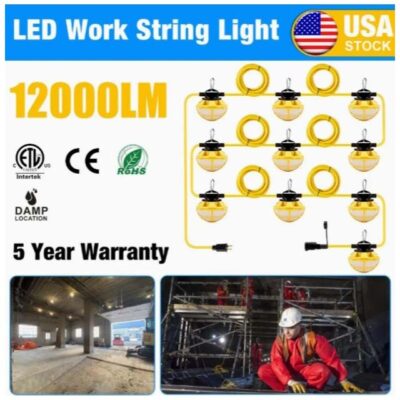 US 120V 27FT Festoon Outdoor String Lights – Unique E26 Socket Christmas & Holiday Lighting