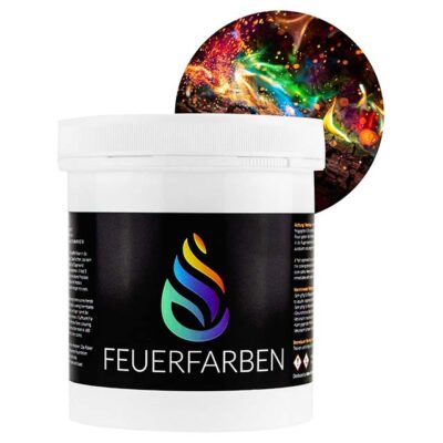 Feuerfarben Powder 250g – Vibrant Colourful Fire Enhancer for Fireplaces, Ovens, Campfires & Outdoor Events