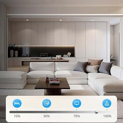 Gr4tec Dimmable 6W LED Recessed Ceiling Light – 4000K Natural White Downlight, Ultra-Slim 35mm IP65 Waterproof Spotlights for Bathroom & Living Room (φ68-80mm Hole)