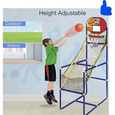 Indoor Basketball Arcade Hoop for Kids – Ultimate Game with 3 Balls & Inflation Pump Included
