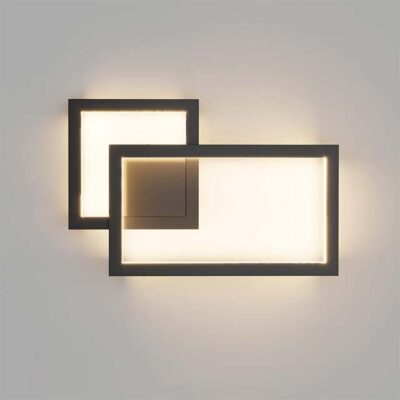 Klighten LED Wall Light 24W, 1960LM – Modern Decorative Indoor Wall Lamp for Bedroom, Living Room, Hallway & Stairwell | 110-240V, Warm White 3000K, Black