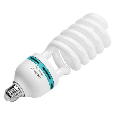 135W 220V LED Daylight Spiral Lamp, 5500K CRI90 – Energy Saving E27 for Photo & Video Studio Lighting