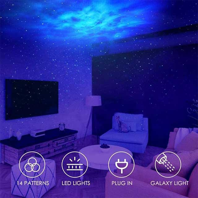 LED Galaxy & Star Night Light Projector