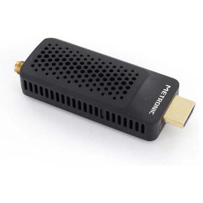 Metronic 441646 DVB-T/T2 USB Receiver Tuner – Compact HEVC Decoder with EPG, 1080i HDMI & SOS Key