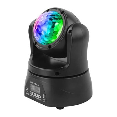 30W Moving Head Stage Light & LED Party Light – Double-Sided DJ Lighting with DMX512 Sound Activated Control for Disco, Club, Live Show, Wedding, Halloween & Christmas Events