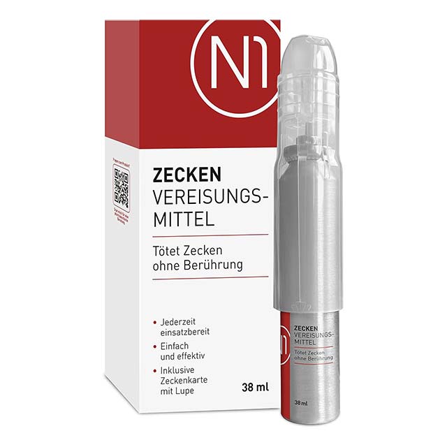 N1 Tick Icer 38ml Tick Remover – Safe & Painless Tick Extraction for Humans & Animals with Tick Card, Tweezers & Magnifying Glass