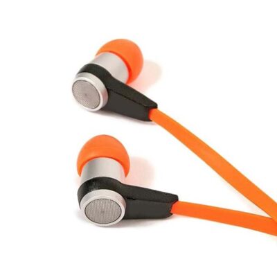 Nutz Buds Orange Earphones with Built-In Microphone – Premium Audio & Hands-Free Calling