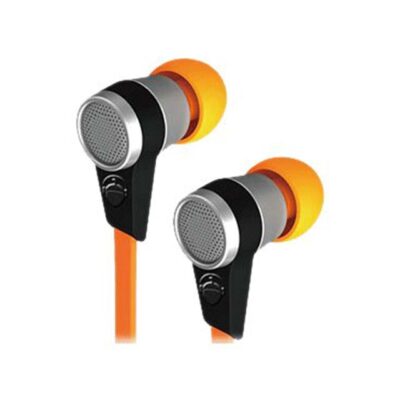 Nutz Buds Orange Earphones with Built-In Microphone – Premium Audio & Hands-Free Calling