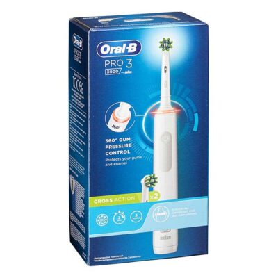 Oral-B Pro 3 3000 CrossAction x2 Electric Toothbrush – Advanced Plaque Removal & Superior Gum Care