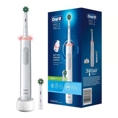 Oral-B Pro 3 3000 CrossAction x2 Electric Toothbrush – Advanced Plaque Removal & Superior Gum Care