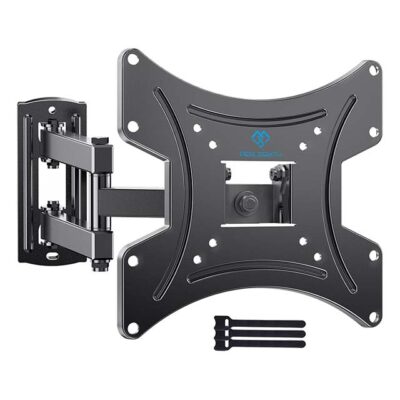 PERLESMITH Full Motion TV Wall Mount Bracket – 13-42 Inch Flat/Curved TVs, Articulating Swivel Tilt & Extend, Supports Up to 77lbs, Max VESA 200x200mm – Black (PSSFK1)