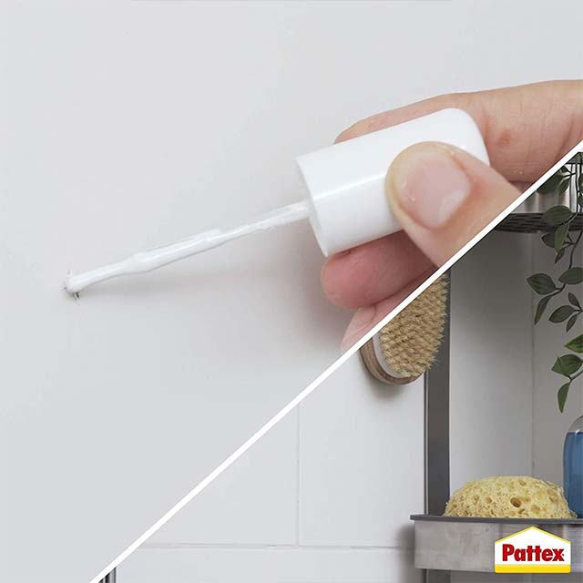Pattex Bagno Sano Ripara Smalto – Water-Based Acrylic Enamel for Chip Repair & Touch-Ups, Tile Enamel with Filling Power, Paint Effect & Brush
