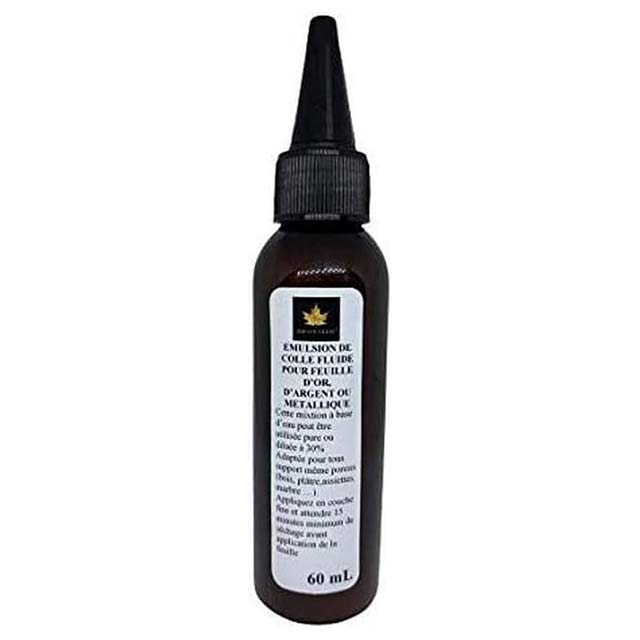 Premium 60ml Liquid Glue Emulsion Adhesive for Gold, Silver & Metallic Leaf Applications