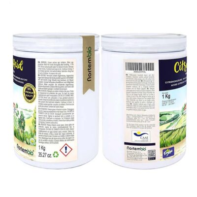 Nortembio 1 Kg 100% Pure Citric Acid Powder – Anhydrous Formula for Bath Bombs, Cleaning & DIY Projects