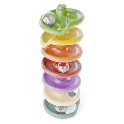 Quercetti 86501 Spiral Tower Play Bio – Multicoloured Educational Building & Stacking Toy for Kids