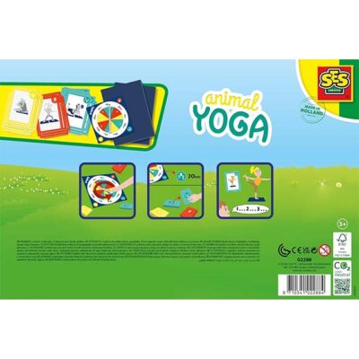 SES Creative Kids Animal Yoga Game – 27 Animal-Themed Yoga Cards & 2 Mats for Indoor/Outdoor Family Fitness, Active Play & Sport, Ages 3+