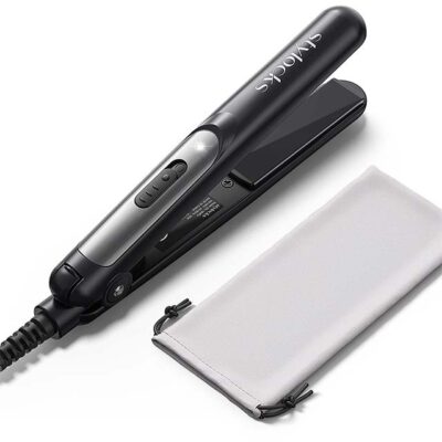 Stylocks Mini Hair Straightener – Compact Travel-Size Ceramic Styling Tool for Quick & Easy Short Hair Styling (Black)