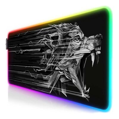 TITANWOLF XXL RGB Gaming Mouse Mat 800x300mm – XXXL Extended LED Mousepad with 11 Multi-Color Effects & Non-Slip Rubber Base for PC, Mac & Gaming Setups