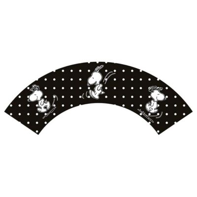 United Labels Peanuts Snoopy Porcelain Cereal Bowl – 500 ml Black Polka Dot Design
